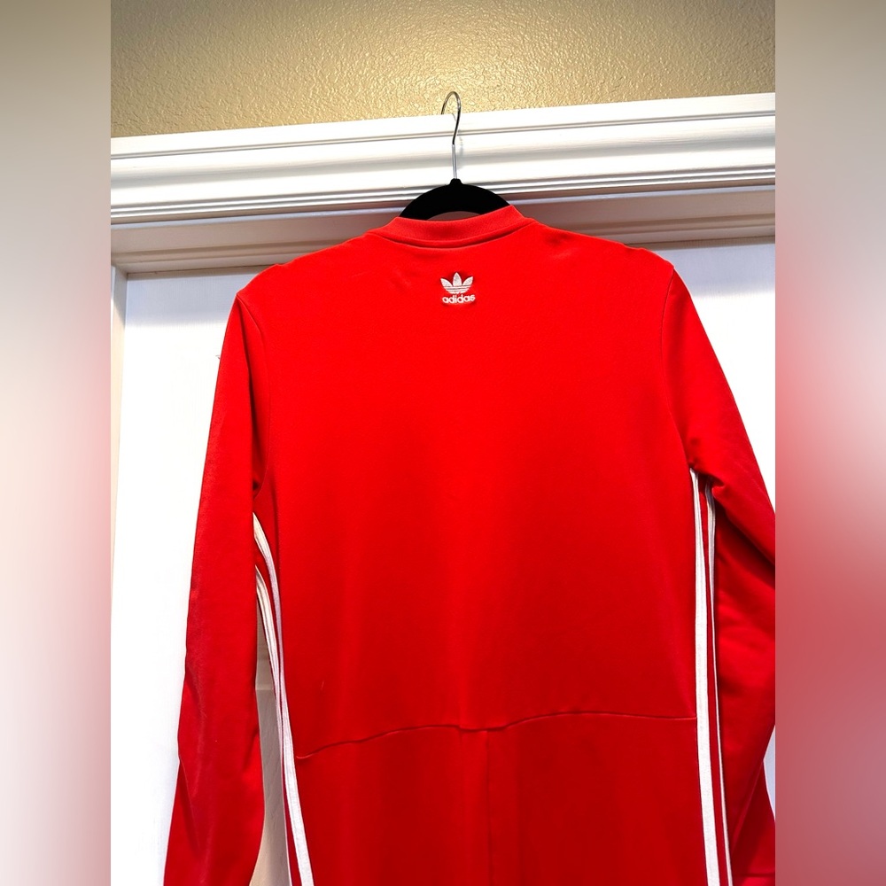 Adidas Stretch Jumpsuit Bodysuit Zip-up Stirrup Size XL High Fashion Indonesia - Picture 6 of 7